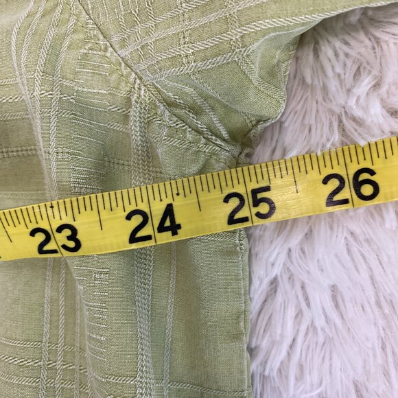 Tommy Bahama 100% Silk Light Green Plaid Short Sleeve Button Shirt XL - Picture 6 of 7